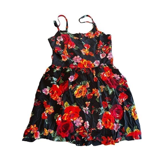 Wet seal flowy floral mini dress cut out elastic bondage straps small - Picture 3 of 5